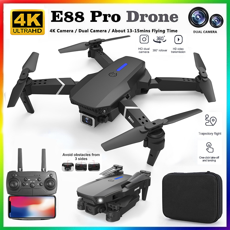 Drone E88 Rc Quadcopter - طائرة بدون طيار E88 احترافية جديدة