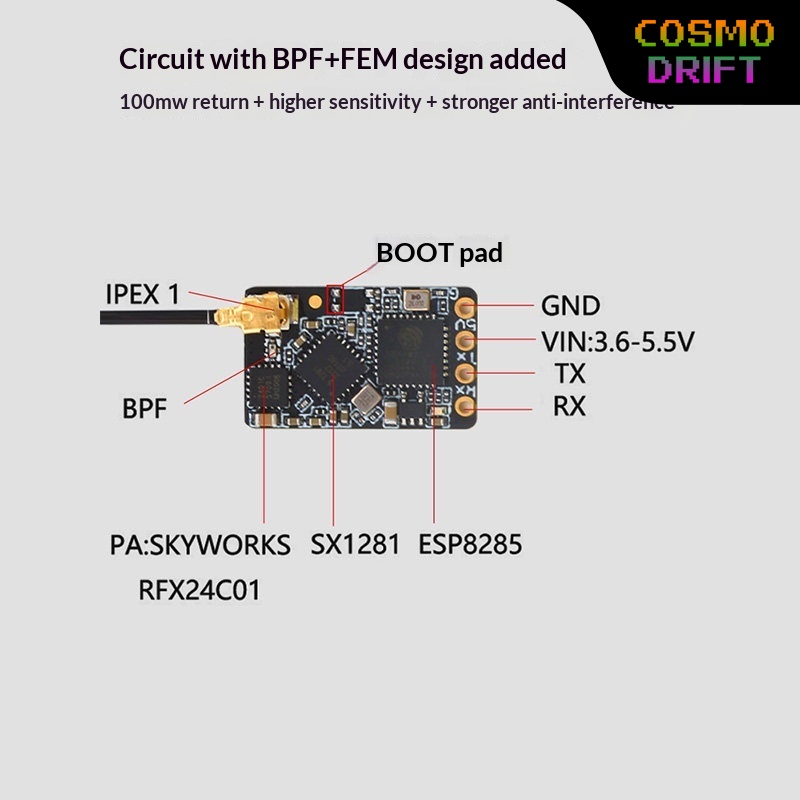 Drone Rc Receiver And Transmitter - جهاز استقبال BAYCK Expresslrs Elrs الجديد
