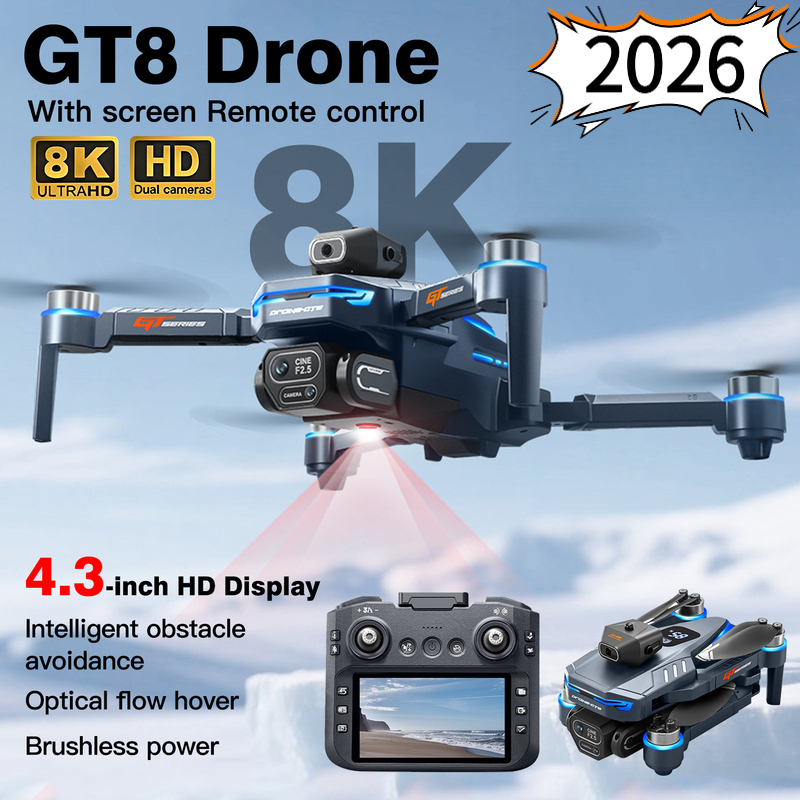 Drone Gt8 Rc - طائرة درون GT8 الجديدة 2026 بكاميرا