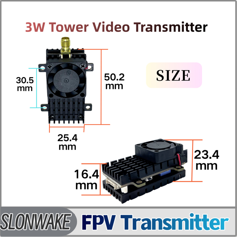 Drone Rc Receiver And Transmitter - SLONWAKE 5.8G 3000mW محاكاة VTX FPV