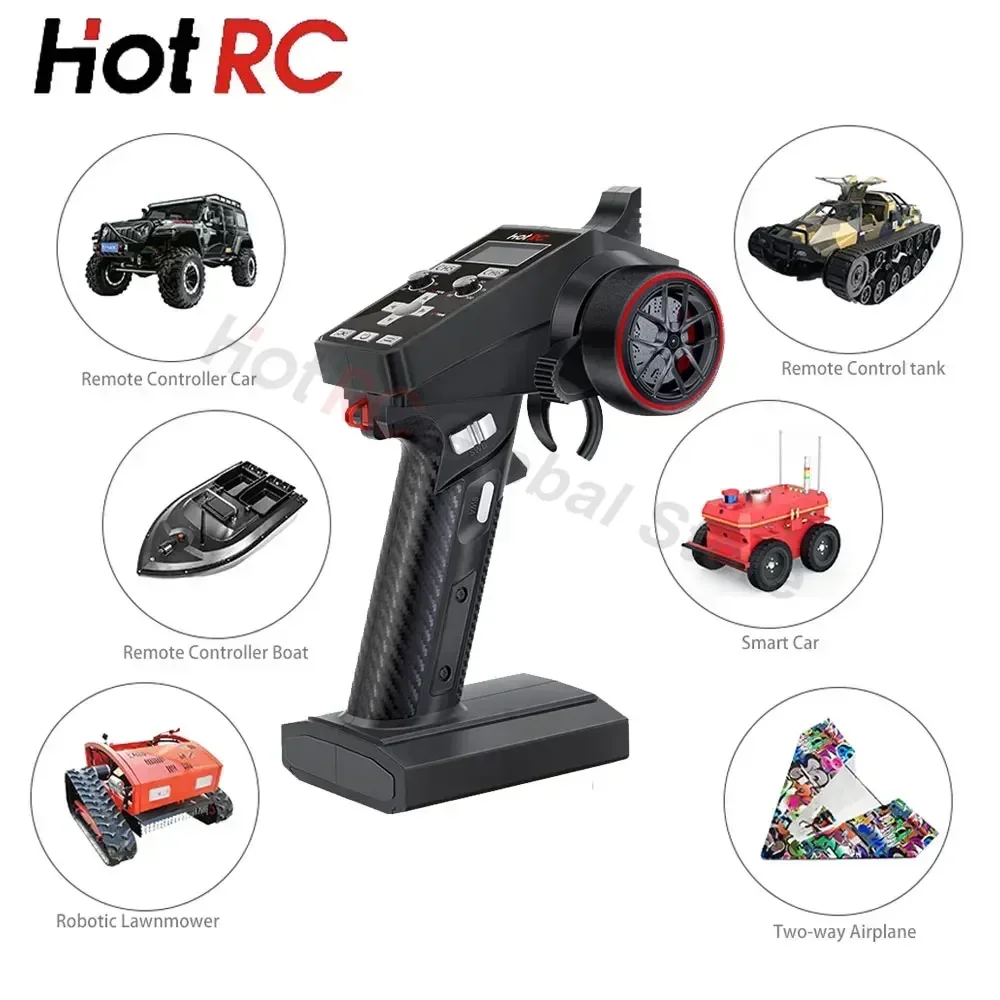 جهاز تحكم عن بعد HotRC CT-6A ب - مراجعة Drone Rc Receiver And Transmitter وسعره