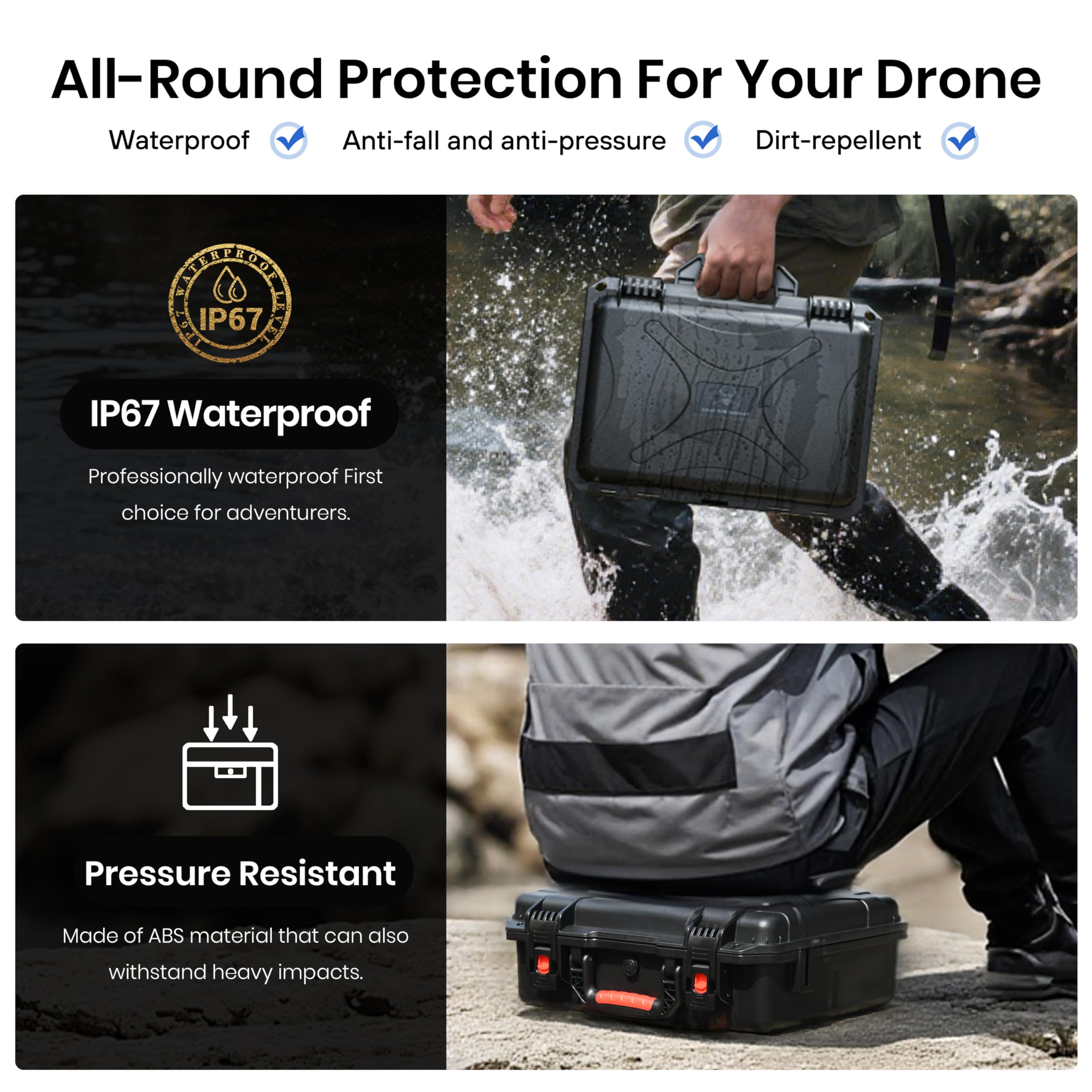 حقيبة حمل صلبة مقاومة للماء من - مراجعة Drone Dji Rc 3 وسعره