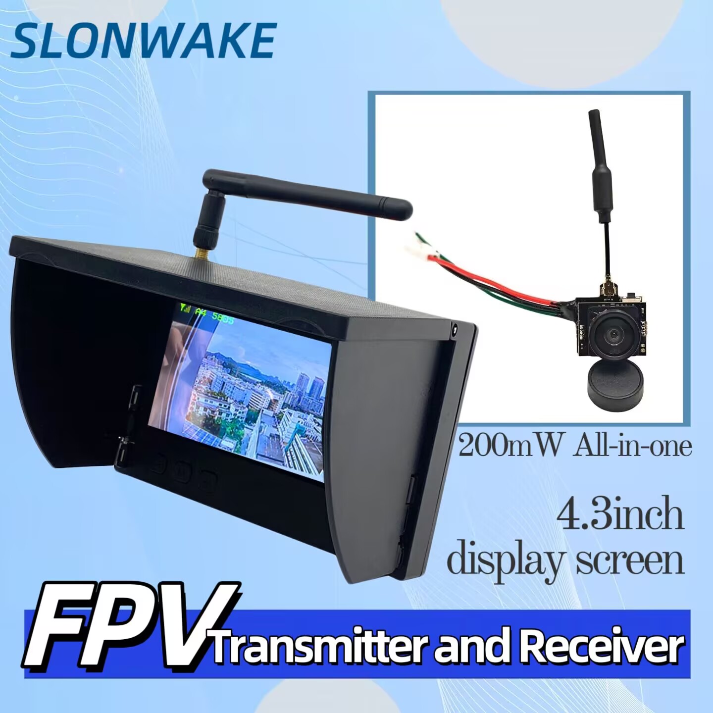 كاميرا SLONWAKE 5.8G للبث الفي - مراجعة Drone Rc Receiver And Transmitter وسعره