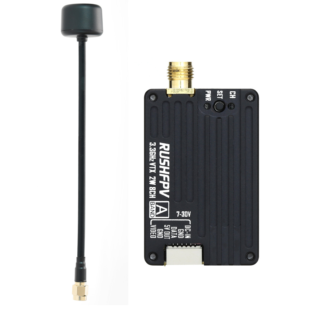 جهاز إرسال RUSHFPV 3.3G 2W VTX - مراجعة Drone Rc Receiver And Transmitter وسعره