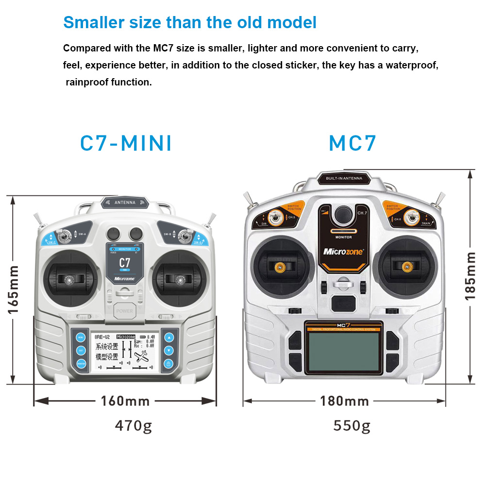 وحدة تحكم MicroZone MC7 C7 جها - مراجعة Drone Rc Receiver And Transmitter وسعره