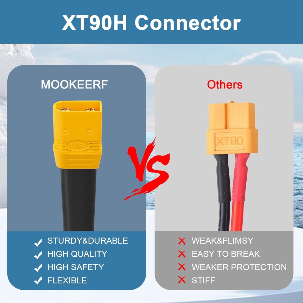 XT90 إلى O كابل طرفي حلقي 10AW - مراجعة Drone Rc Cable وسعره