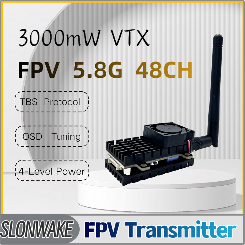 SLONWAKE 5.8G 3000mW محاكاة VT - مراجعة Drone Rc Receiver And Transmitter وسعره