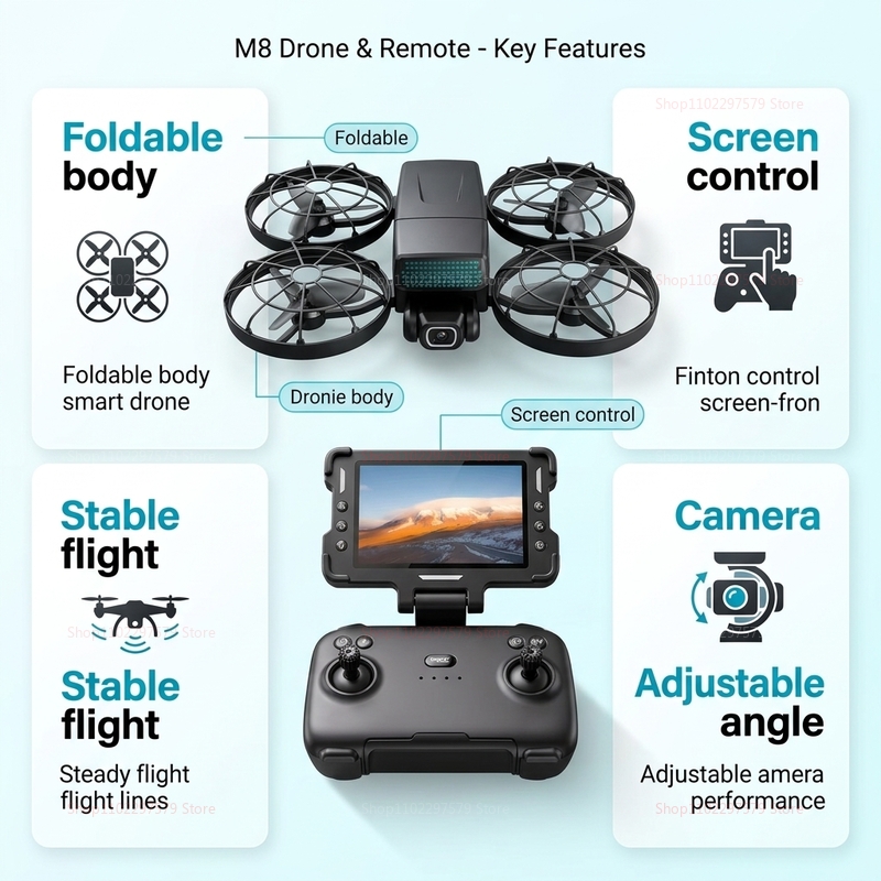 طائرات بدون طيار جديدة M8 مع ن - مراجعة Drone Z وسعره