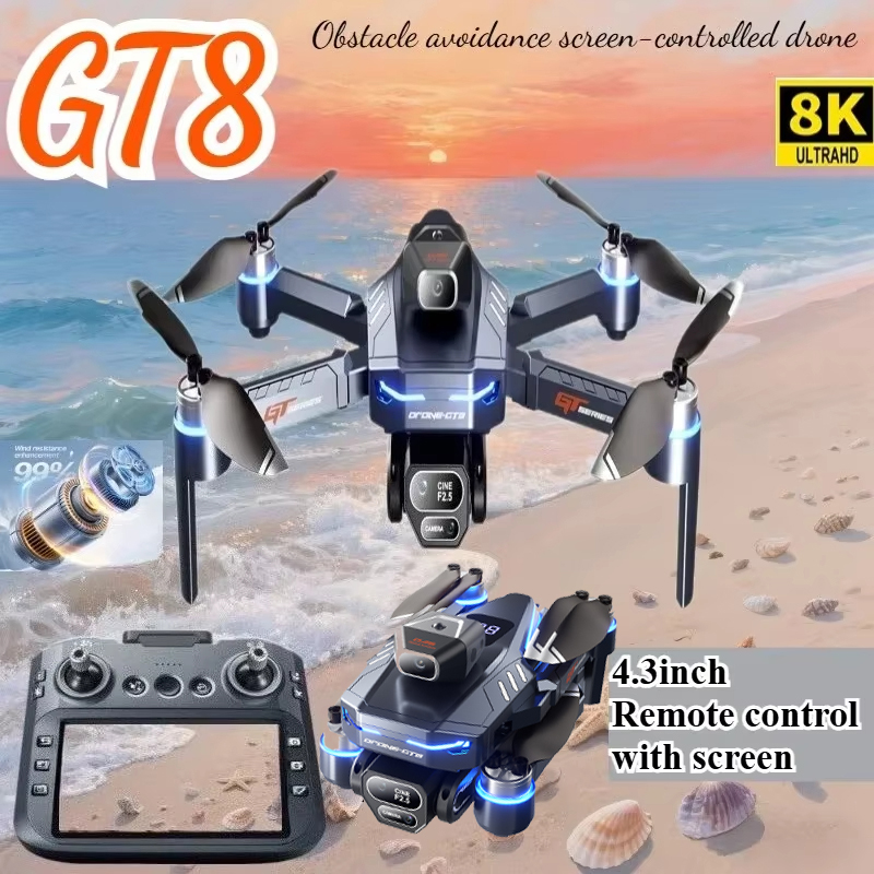 طائرة بدون طيار GT8 جديدة أصلي - مراجعة Drone Gt8 Rc وسعره